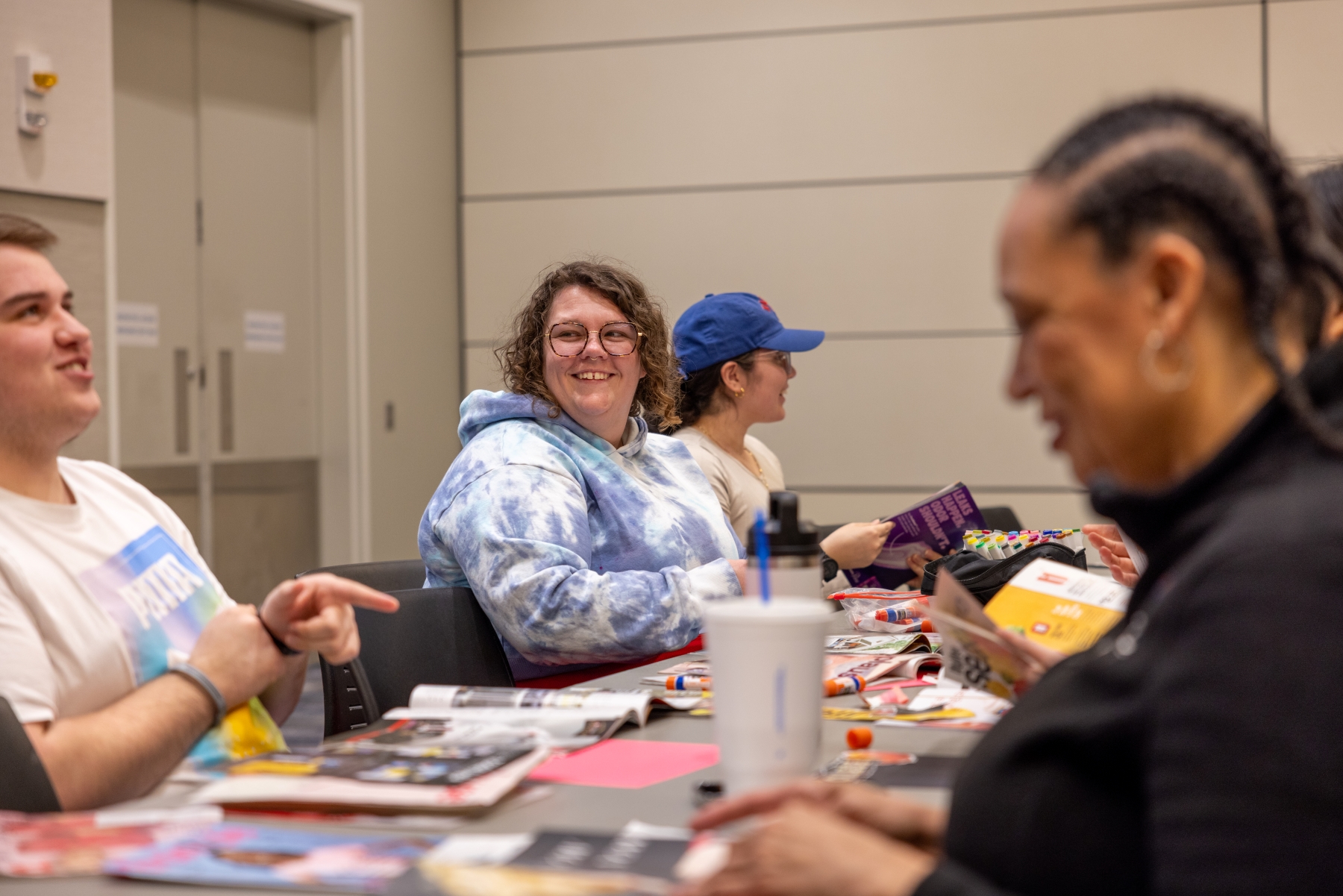 University of Kansas student Emily Costner participates in a goal-setting event at First, the first-generation student organization on campus.