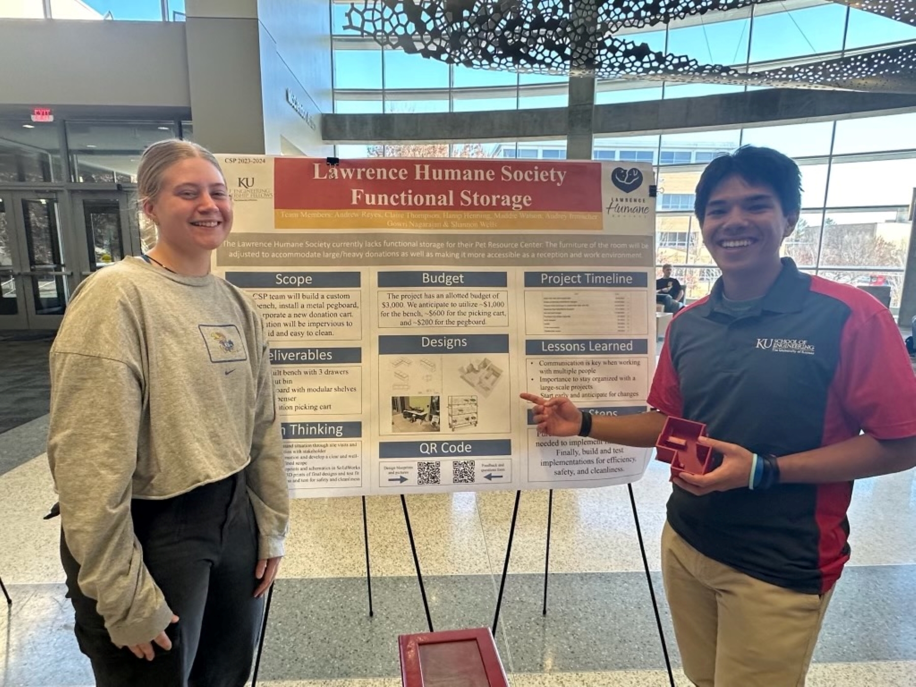 KU SELF fellows in the engineering department present at an event.