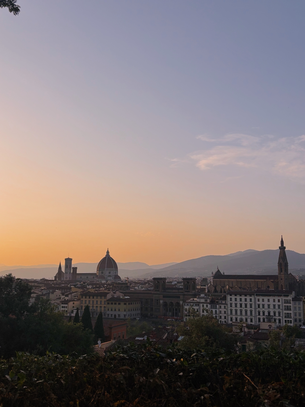 Sunrsie over Piazzale Michelangelo in Italy