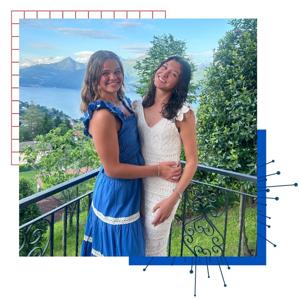 Two University of Kansas students in Menaggio, Lake Como
