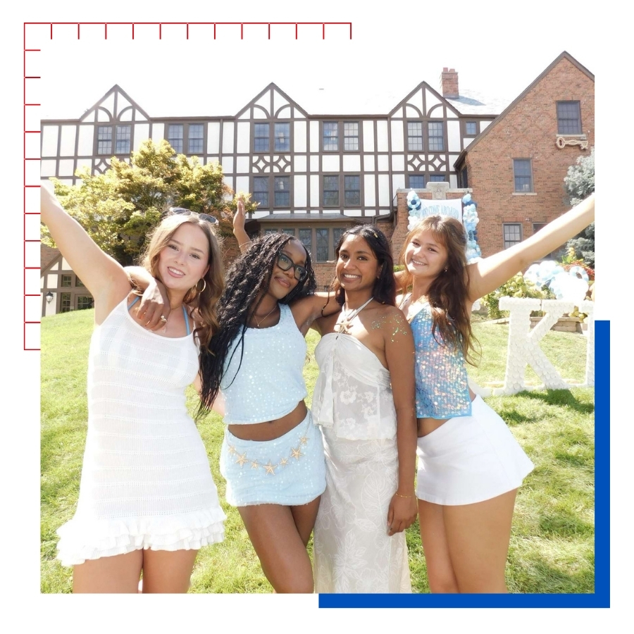 University of Kansas students at a Sorority & Fraternity Life event.