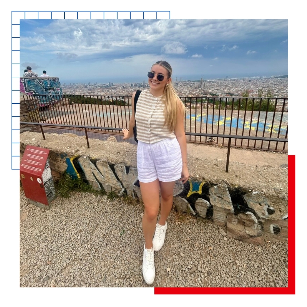 University of Kansas student ambassador Audrey Inman on a study abroad trip to Barcelona.