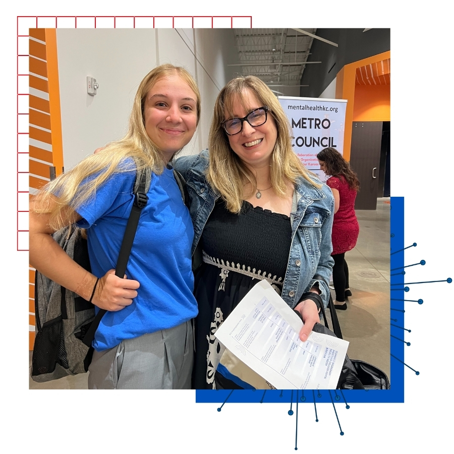 University of Kansas student Caroline Rome poses with a mentor during her mental health internship.