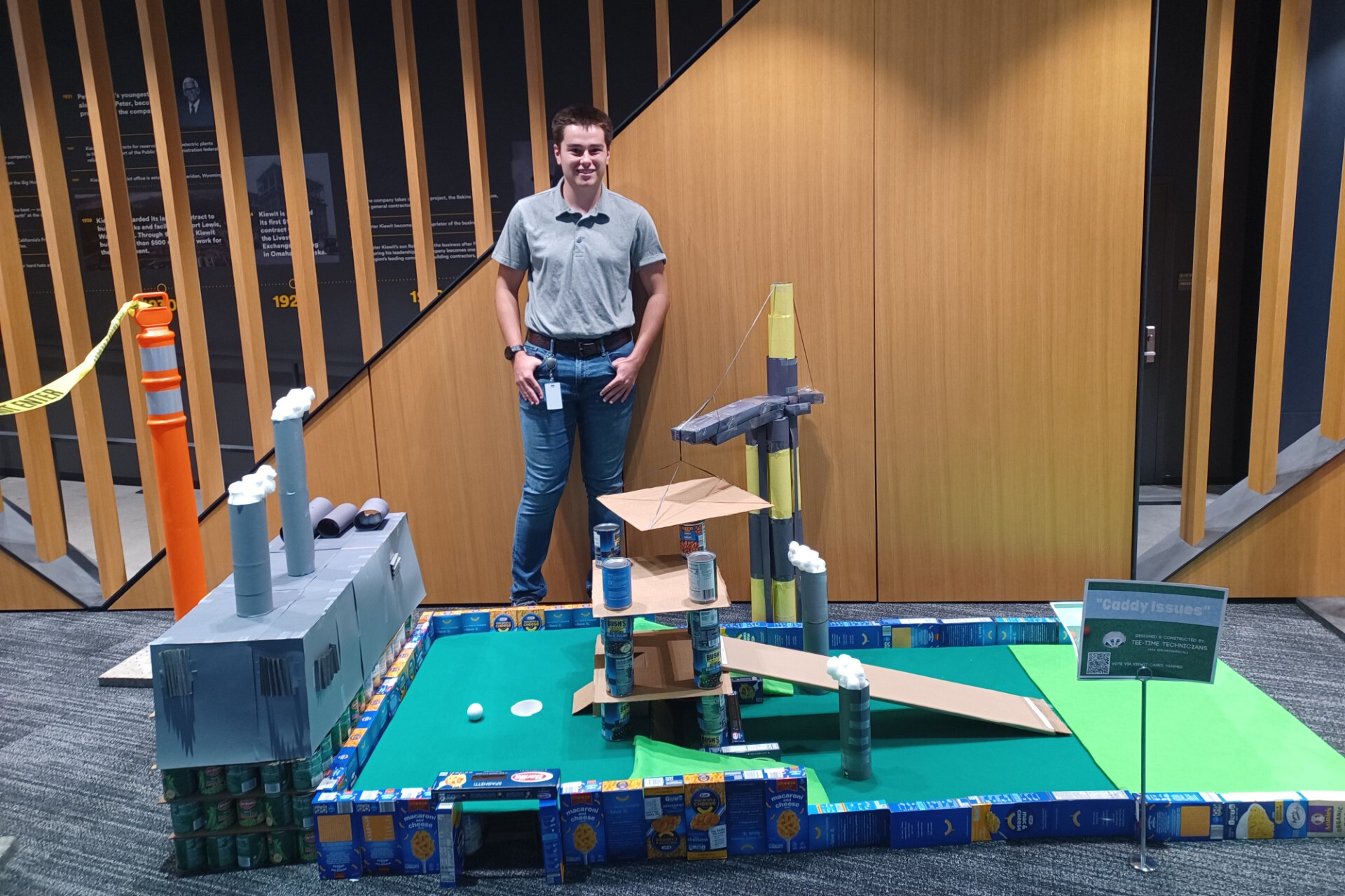 University of Kansas student Will Benjes participates in an intern networking event benefiting Harvesters’ food-collection efforts.