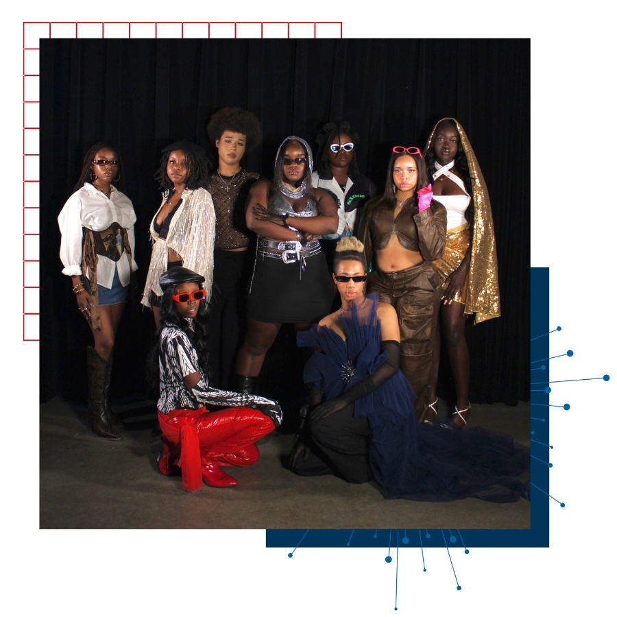 University of Kansas students participate in a fashion show event. 