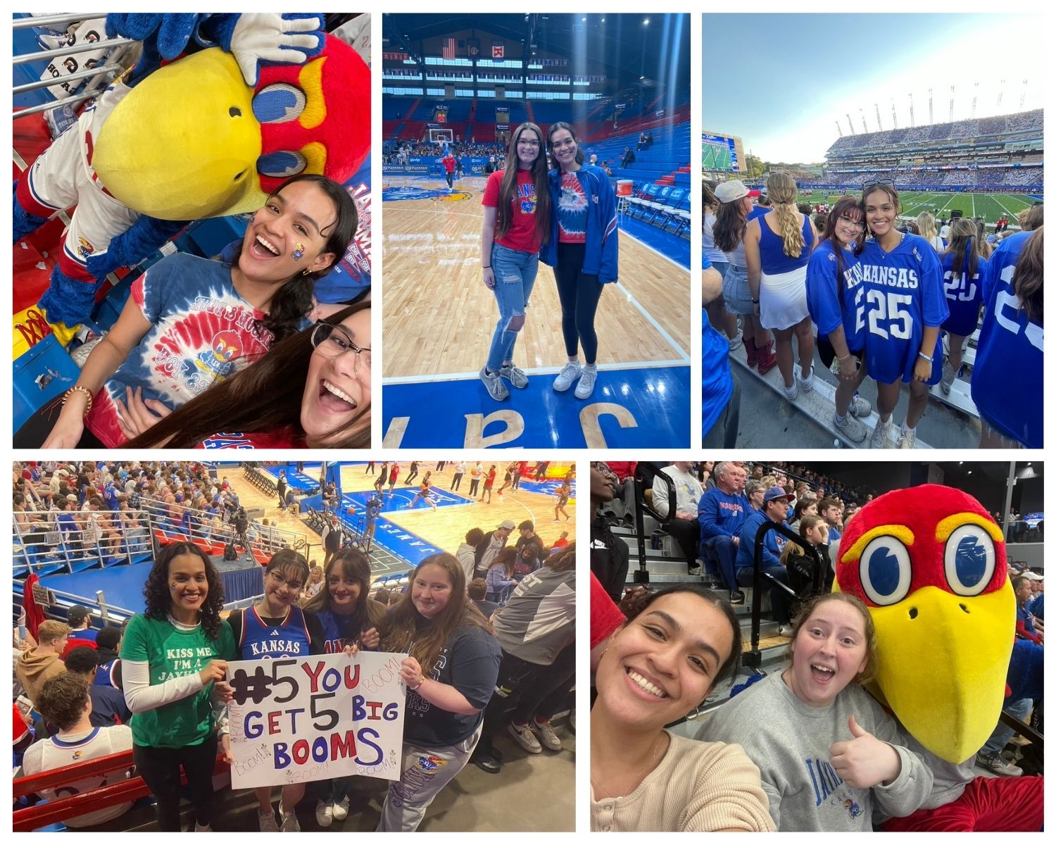 University of Kansas international student Ana Pineda of Honduras is pictured at a variety of campus sports events. 