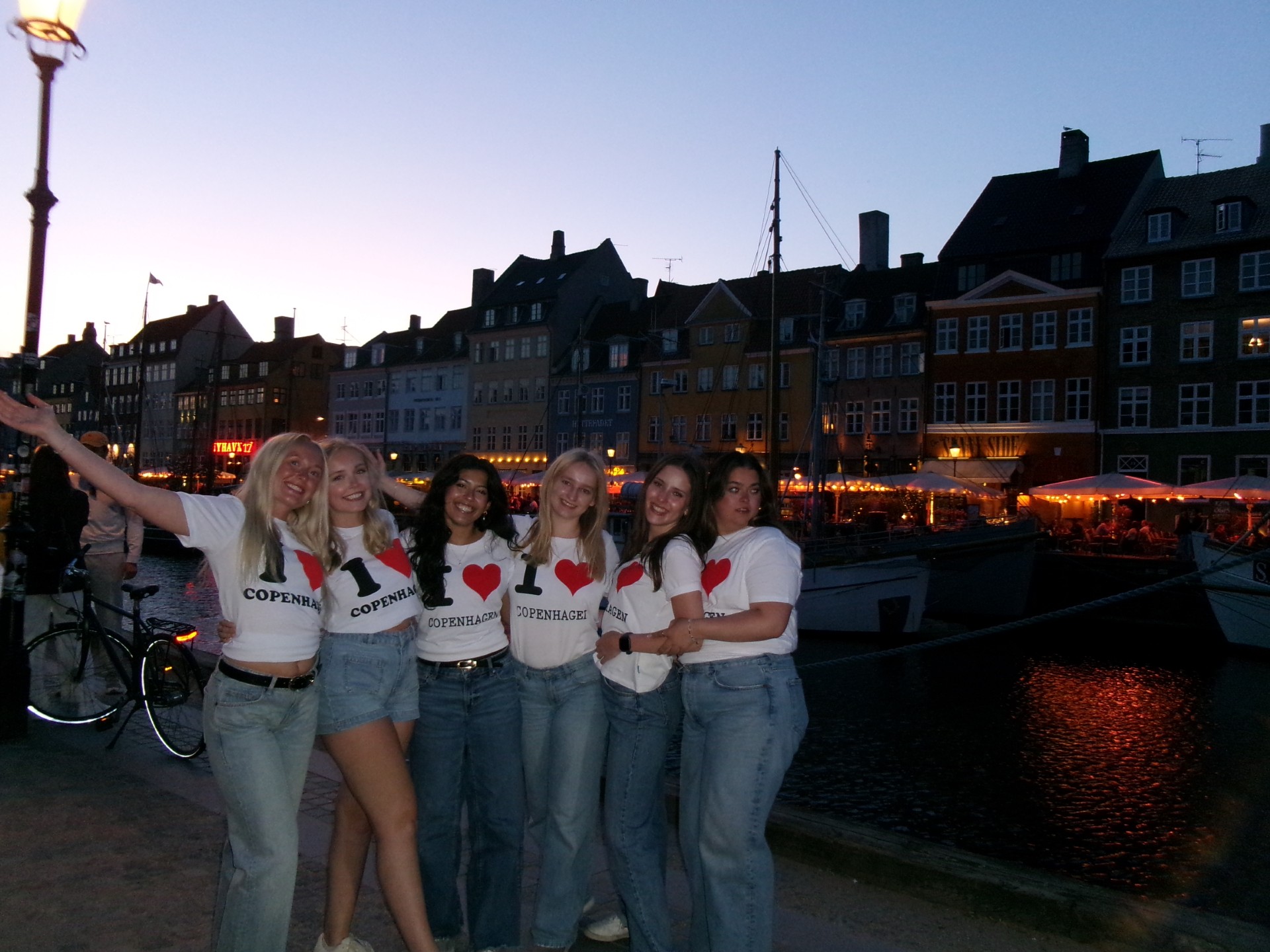 KU Interior Architecture students pose for a portrait in Copenhagen during a study abroad trip to Scandinavia. 