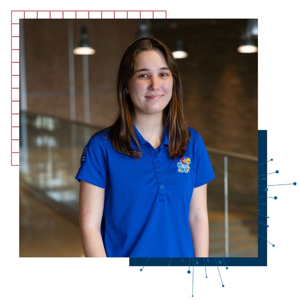 Applied Computing student Emily Messenger poses for a portrait in the School of Engineering.