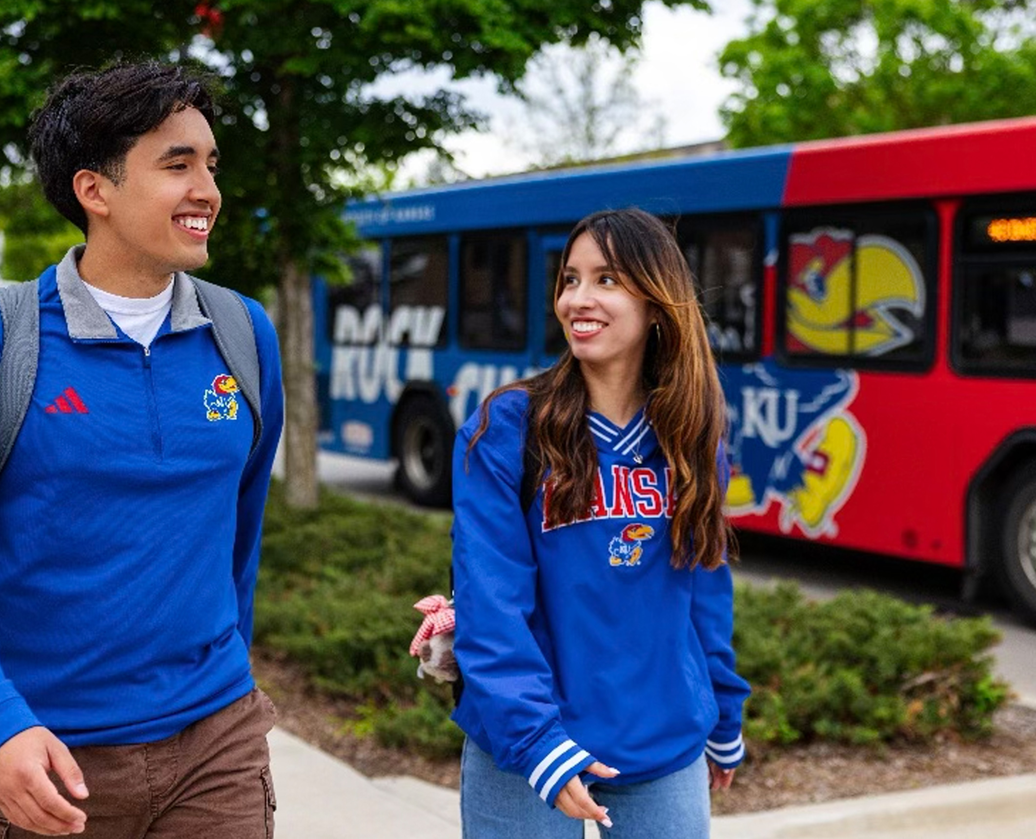VERIFY: group of KU students socializing on campus